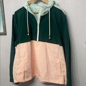 Old Navy Green and Pink Colorblock Jacket